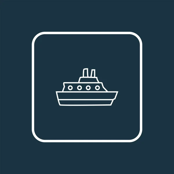 Cruise pictogram lijn symbool. Hoogwaardig geïsoleerd scheepselement in trendy stijl. — Stockvector