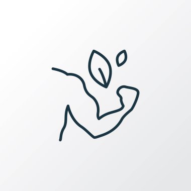 Güçlü bir vejetaryen simgesi. Moda tarzında birinci kalite izole kas elementi.