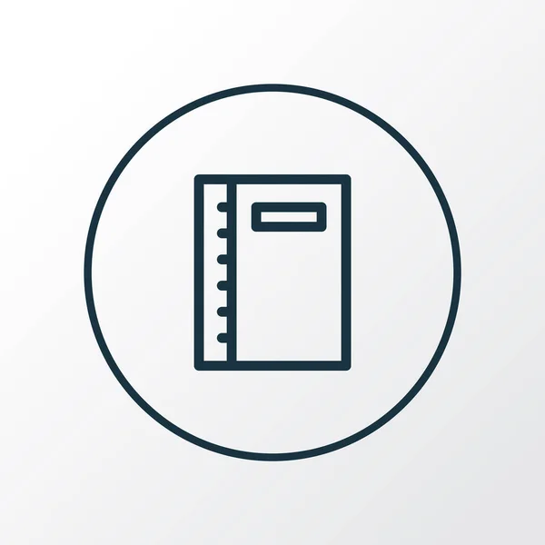 Simbolo linea icona notebook. Elemento Blocco note isolato di qualità premium in stile trendy. — Vettoriale Stock