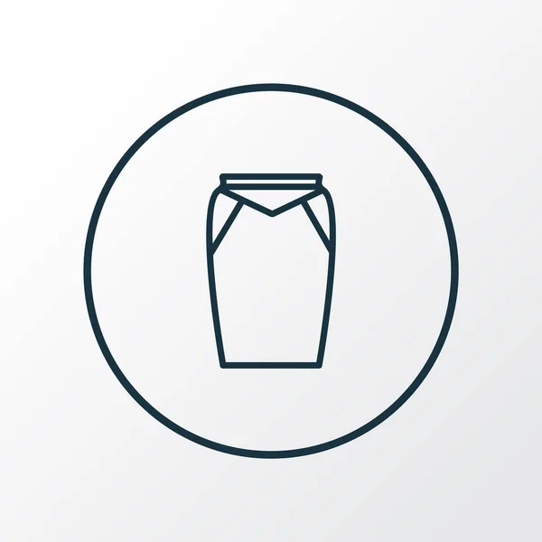 Symbol řádku ikon oděvu. Prémiová kvalita izolované středně dlouhé sukně prvek v módním stylu. — Stockový vektor