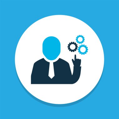 Takım lideri simgesi renkli. Moda tarzında birinci kalite izole yönetici ögesi.