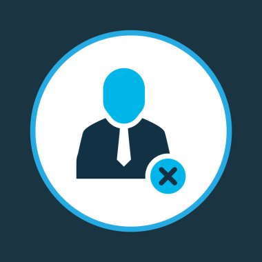 İşçi simgesi renkli sembolü kaldır. Premium kalite izole edilmiş, kullanıcı ögesini moda biçiminde sil.