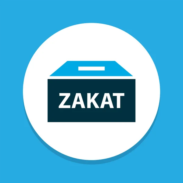 Zakat icon colored symbol. Premium quality isolated money box element in trendy style. — Stock Photo, Image