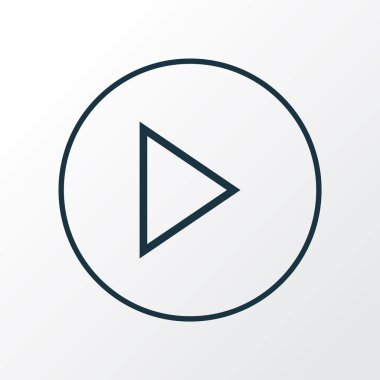 Simge çizgi simgesini başlat. Moda tarzında birinci kalite izole oyun ögesi.