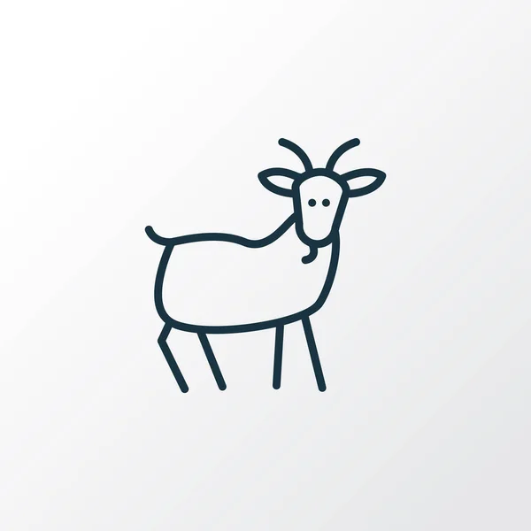 Geit pictogram lijn symbool. Premium kwaliteit geïsoleerd mouflon element in trendy stijl. — Stockvector