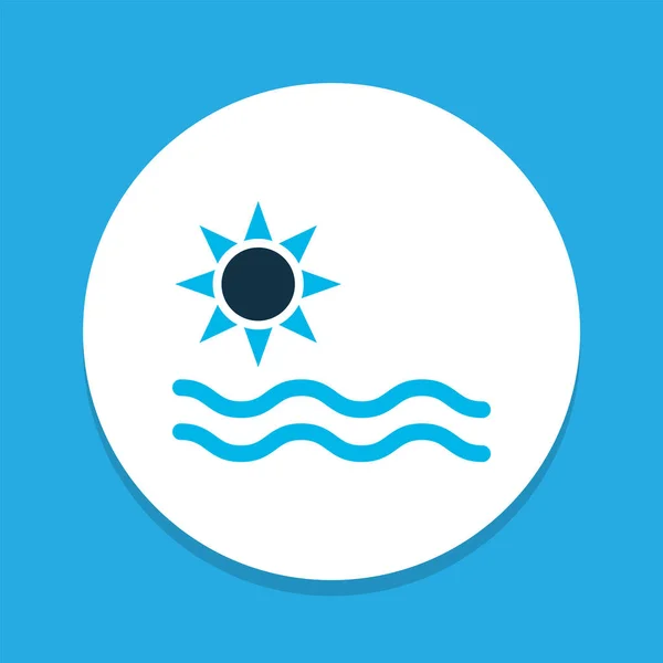 Icono de mar símbolo de color. Elemento de verano aislado de primera calidad en estilo de moda . — Vector de stock