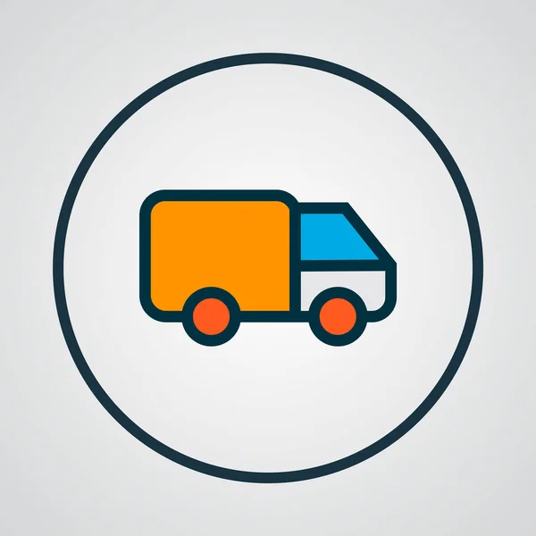 Van pictogram gekleurde lijn symbool. Premium kwaliteit geïsoleerde truck element in trendy stijl. — Stockfoto