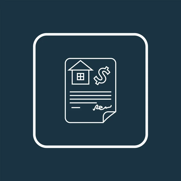 Mortgage loan icon line symbol. Premium quality isolated property element in trendy style.