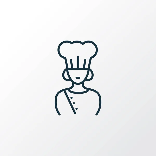 Symbole de ligne icône chef. Élément de cuisinière isolée de qualité Premium dans un style tendance. — Photo