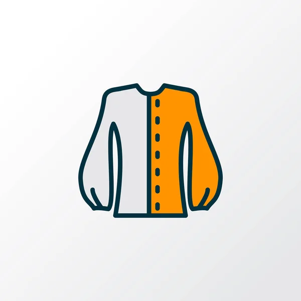 Blouse pictogram gekleurde lijn symbool. Hoogwaardige kwaliteit geïsoleerde loper mouw shirt element in trendy stijl. — Stockvector