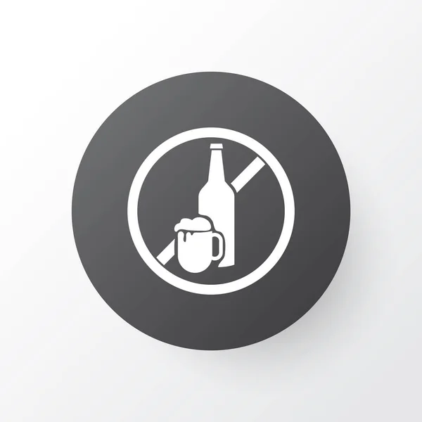 Pas de symbole d'icône d'alcool. Bière isolée de qualité Premium élément interdit dans un style branché. — Photo