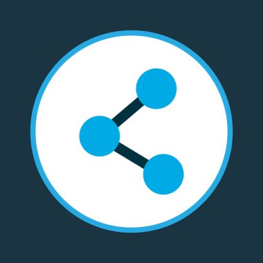 Simge renkli sembol yayınla. Moda biçiminde birinci kalite izole edilmiş paylaşım ögesi.