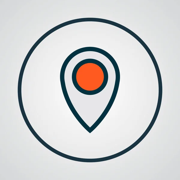 Location icon colored line symbol. Premium quality isolated pinpoint element in trendy style.