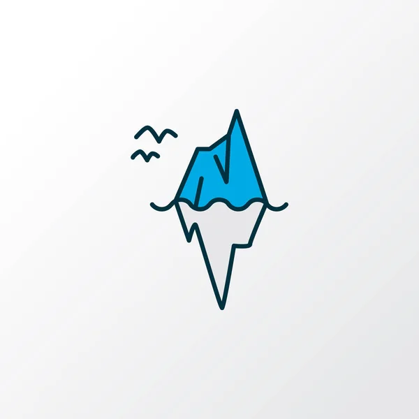 Symbol barevné čáry ikony ledovce. Prvotřídní izolovaný ledovcový prvek v módním stylu. — Stock fotografie