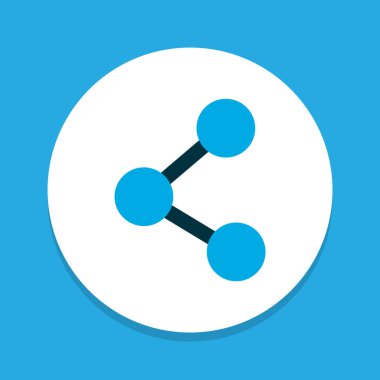 Simge renkli sembol yayınla. Moda biçiminde birinci kalite izole edilmiş paylaşım ögesi.