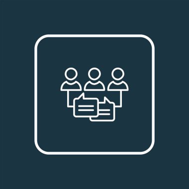 Seyirci nişan simgesi. Kaliteli kalite izole iletişim ögesi modada.