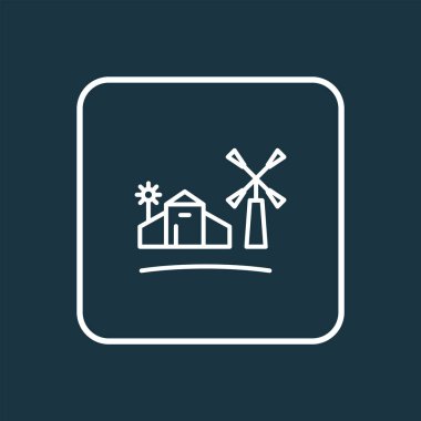 Çiftlik sembolü. Moda tarzında birinci kalite izole çiftlik elementi.