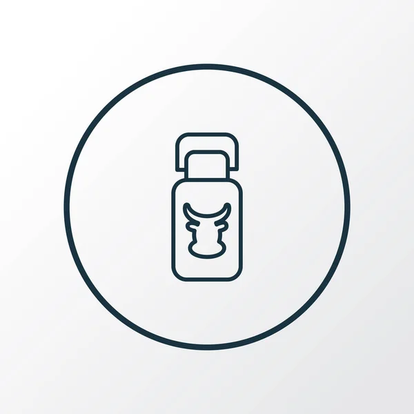 Tej doboz ikon vonal szimbólum. Prémium minőségű elszigetelt tejelem trendi stílusban. — Stock Fotó