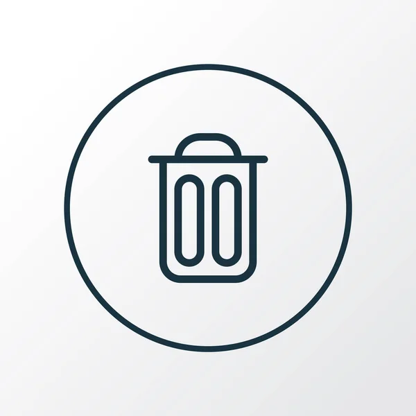 Σύμβολο γραμμής σκουπιδιών. Υψηλής ποιότητας απομονωμένο στοιχείο κάδου απορριμμάτων σε μοντέρνο στυλ. — Διανυσματικό Αρχείο