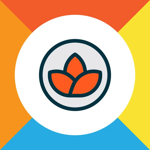 Ikona Lotosu kolorowy symbol linii. Wysokiej jakości odizolowany element kwiatowy w modnym stylu. — Zdjęcie stockowe