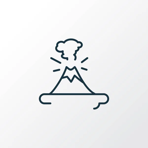 Volcano icon line symbol. Premium quality isolated magma element in trendy style. — Stock Vector