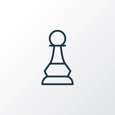 Satranç piyonu sembolü. Moda tarzında birinci kalite izole figür ögesi.