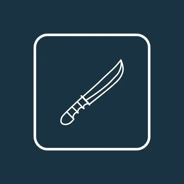 Symbol čáry loveckého nože. Prémiová kvalita izolovaného ostrého prvku v módním stylu. — Stockový vektor