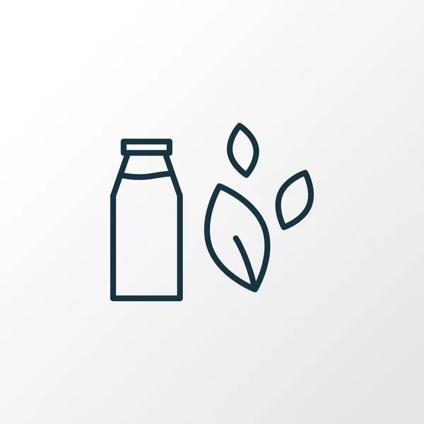Vegán tej ikon vonal szimbólum. Prémium minőségű elszigetelt tejelem trendi stílusban. — Stock Fotó