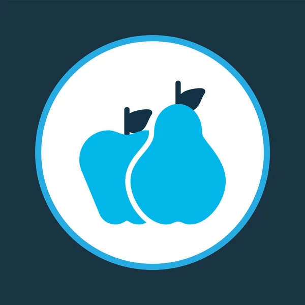Peer met appel pictogram gekleurd symbool. Premium kwaliteit geïsoleerd fruit in trendy stijl. — Stockfoto