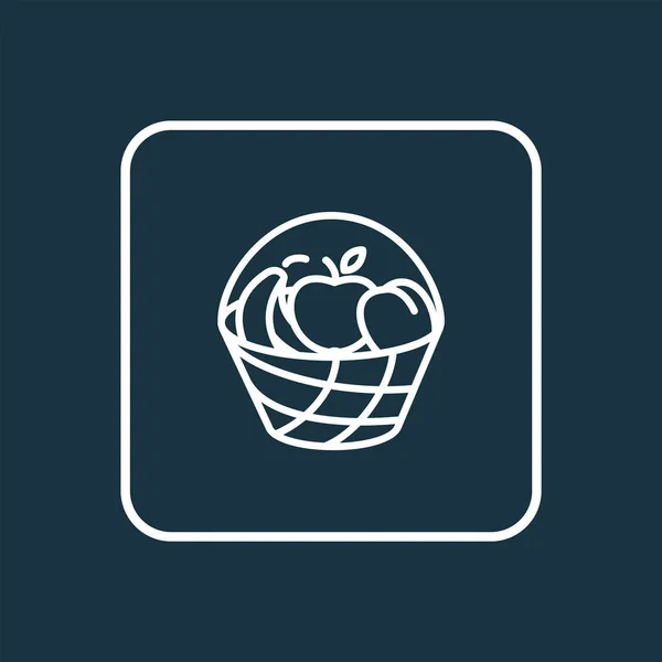 Hink med frukt ikonen linje symbol. Premium kvalitet isolerad skörd element i trendig stil. — Stockfoto