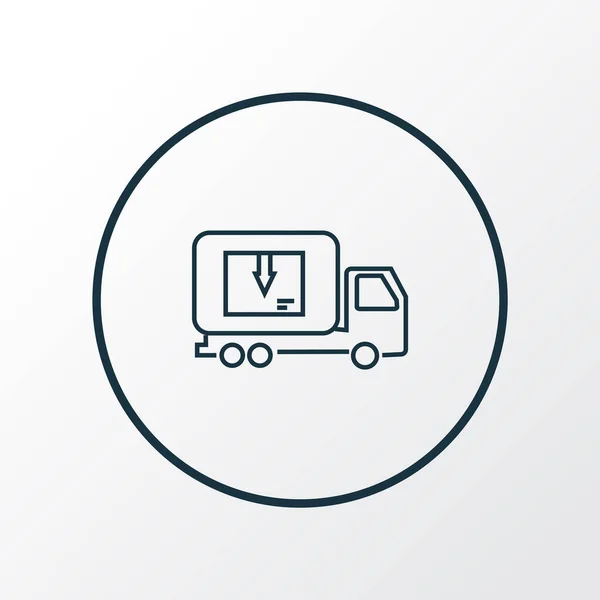 Delivery truck icon line symbol. Premium quality isolated lorry element in trendy style. — Stock Photo, Image