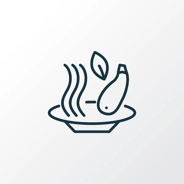 ズッキーニパスタアイコンラインシンボル。トレンディーなスタイルのプレミアム品質隔離されたスパゲティ要素. — ストック写真