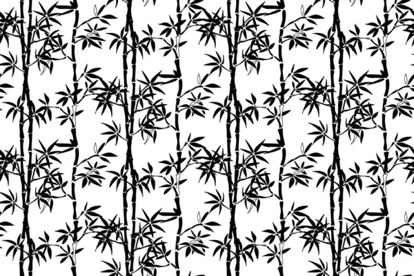 Patrón Bambú Patrón Sin Costuras Ilustración Vectorial Adecuado Para Tela — Vector de stock