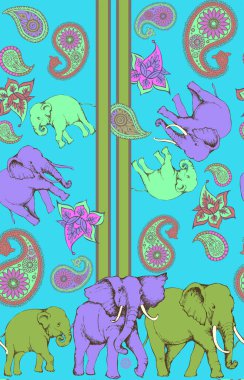 Fil deseni. Kusursuz soyut desen. Vektör çizimi. Kumaş, duvar resmi, ambalaj kağıdı ve benzeri şeyler için uygun.