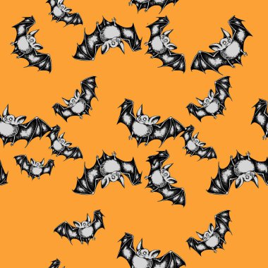 Yarasa. Cadılar Bayramı kusursuz desen.