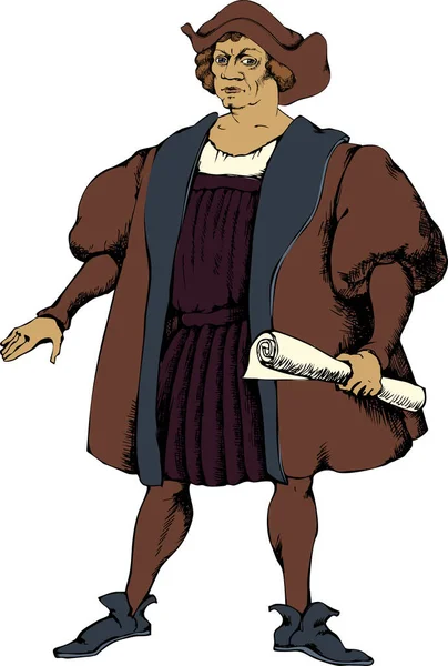Христофор Колумб Приклад Вектора — стоковий вектор