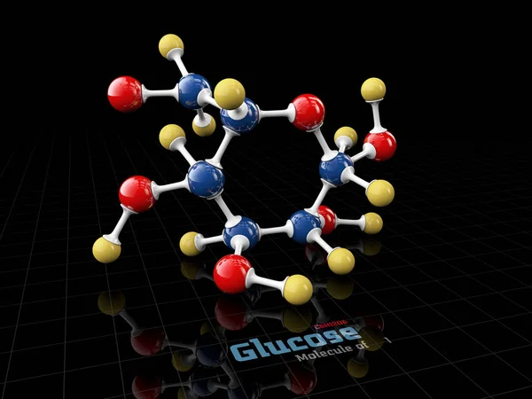 Moleculă Glucoză Formula Moleculară C6H12O6 Ilustrație — Fotografie, imagine de stoc