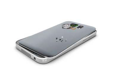 Onarım ve servis 3D telefon illüstrasyon kavramı. izole beyaz.
