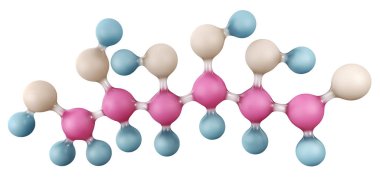 Beyaz, C6h12o6 izole 3d resimde glukoz molekülü.