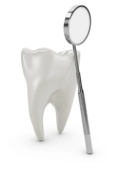 Zub, 3d obrázek. Zubní lékařství a zdravotnictví koncepce designu — Stock fotografie
