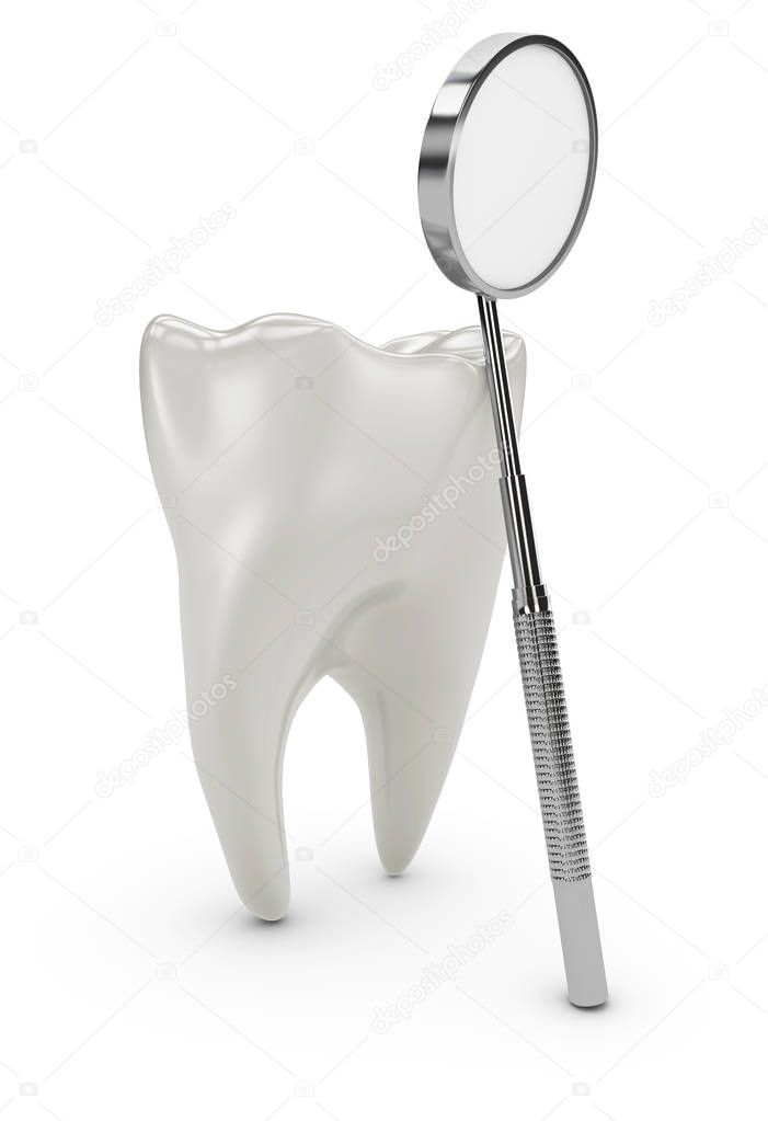 Tooth, 3D Illustration. Dental, medicine and health concept design