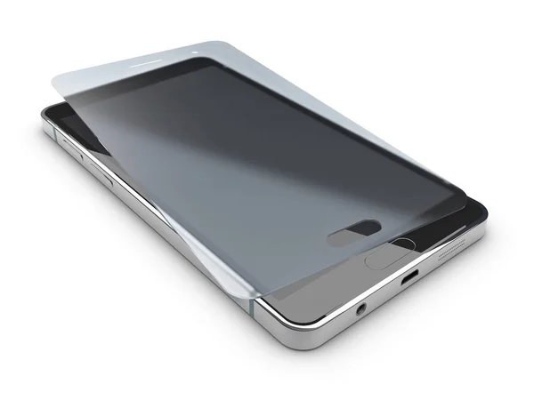 Szkło Mobile Akcesoria Ilustracja Ochrony Ekranu — Zdjęcie stockowe