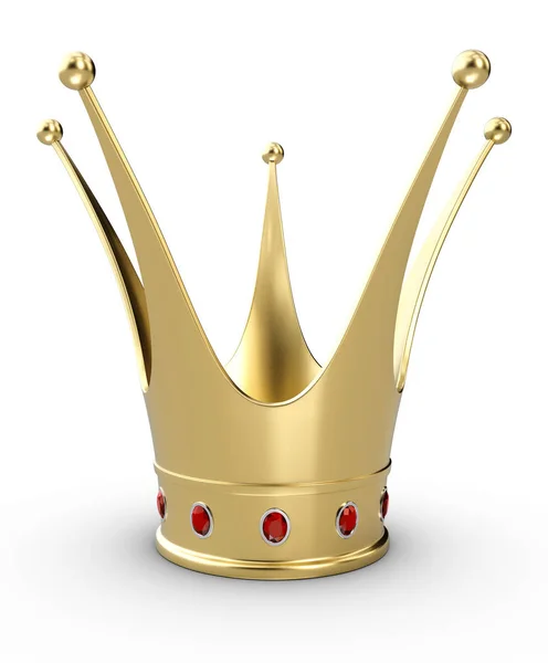 Bela ilustração 3d de uma coroa de princesa de ouro — Fotografia de Stock