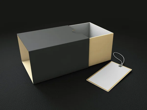 3d renderização de caixa de embalagem de papelão de produto. Caminho de recorte incluído — Fotografia de Stock