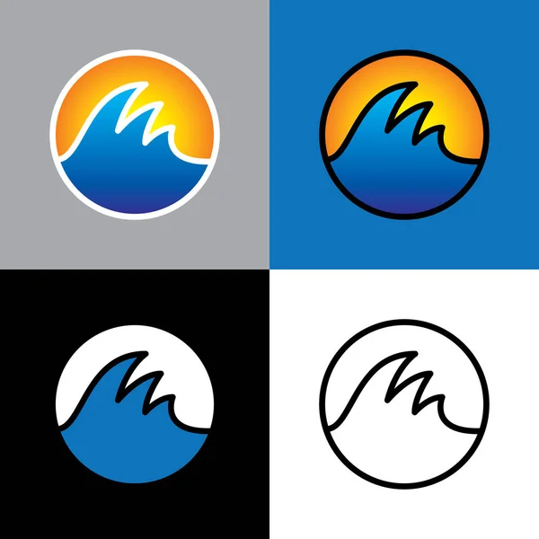 Okyanus dalgası Logo vektör paketi 