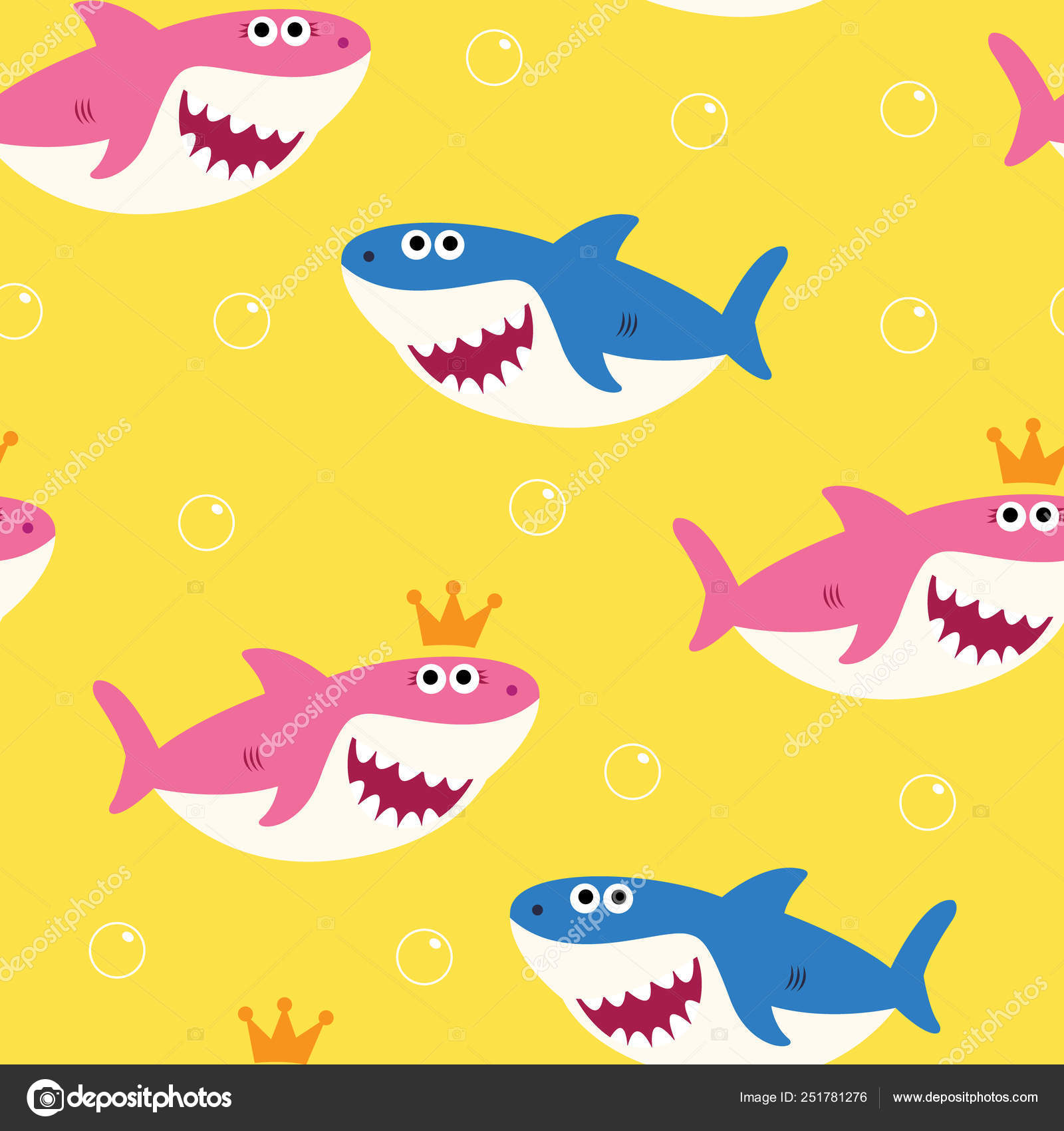 Baby Shark Seamless Pattern Vector Drawing Cute Kids Yellow Background Vector Image By C Abdilahreptil Vector Stock Baby Shark Seamless Pattern Vector Drawing Cute Kids Yellow Background Vector Image By C Abdilahreptil Vector Stock