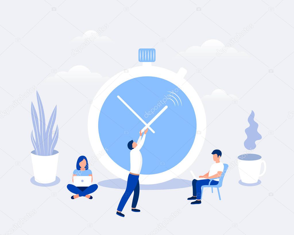 Time management and deadline design concept.