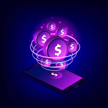 Mobil Doları para ödeme kavramı.