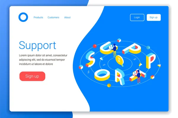 Support service designkoncept. — Stock vektor