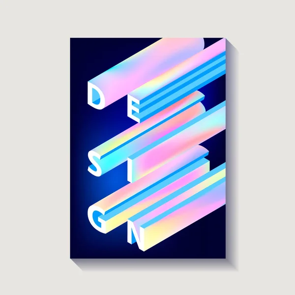 グラデーションの単語と創造的なデザインのポスター — ストックベクタ